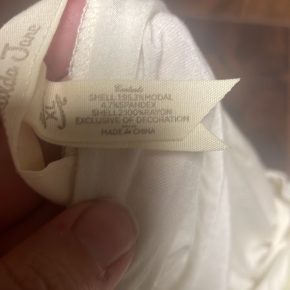 Matilda Jane tunic top ivory white lime green stripes size XL - Picture 8 of 9